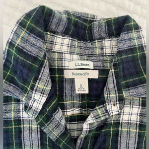 LL Bean scotch plaid cotton flannel